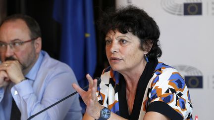 L'eurodéputée Michèle Rivasi, le 12 juillet 2017 à Paris. (FRANCOIS GUILLOT / AFP)