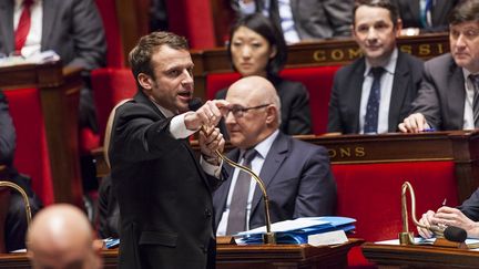 Le ministre de l'Economie Emmanuel Macron &agrave; l'Assembl&eacute;e nationale le 17 f&eacute;vrier 2015. (CITIZENSIDE/AURÉLIEN MORISSARD / AFP)