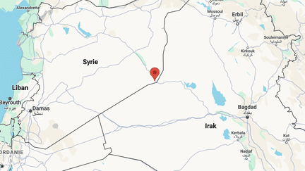 Les frappes du 30 décembre 2023 ont visé des positions militaires à Boukamal et ses environs (Syrie), selon l'Observatoire syrien des droits de l'homme. (GOOGLE MAPS / FRANCEINFO)