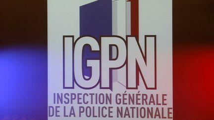 Le logo de l'Inspection générale de la police nationale (IGPN). (FRANCOIS GUILLOT / AFP)