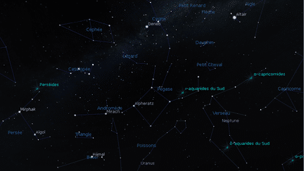 Capture d'&eacute;cran du logiciel "Stellarium". (STELLARIUM)