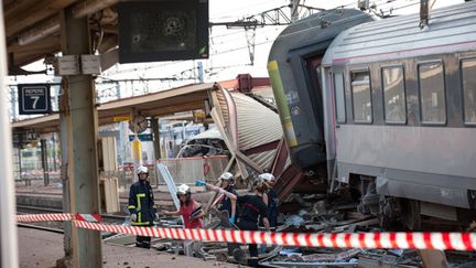 &nbsp; (Le déraillement du Paris-Limoges à Brétigny-sur-Orge le 12 juillet 2013 avait fait sept morts © MAXPPP)