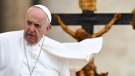 La pape François, le 15 mai 2019, au Vatican. (VINCENZO PINTO / AFP)