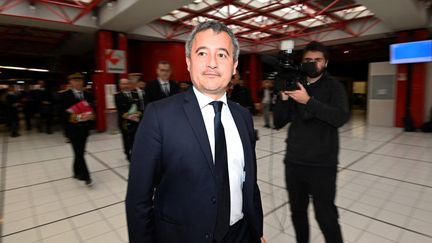 Le ministre de la Justice, Gérald Darmanin, visite une prison à Marseille (Bouches-du-Rhône), le 2 janvier 2024. (SYLVAIN THOMAS / AFP)