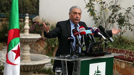 Ali Benflis le 27 février 2019 à Alger. (MOHAMED MESSARA / EPA / MAXPPP)