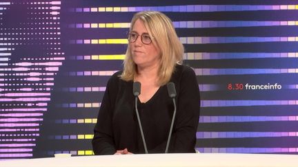 Danielle Simonnet, députée LFI de Paris, était mercredi 28 décembre l'invitée du 8h30 franceinfo. (FRANCEINFO / RADIO FRANCE)