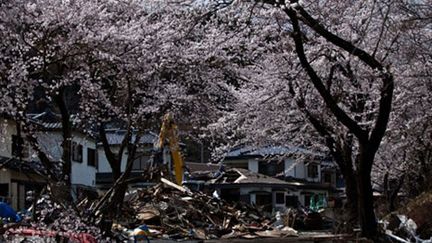 Dans la ville de Kamaishi, le 20 avril 2011 (AFP. Yasuyoshi Chiba)