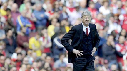 L'entra&icirc;neur fran&ccedil;ais d'Arsenal, Ars&egrave;ne Wenger, le 4 mai 2014 &agrave; Londres. (  MAXPPP)