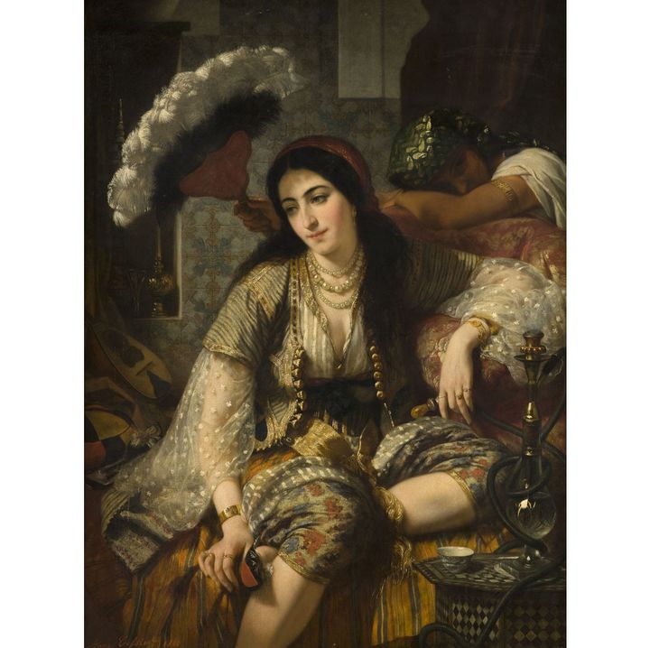 Ange Tissier, "L'Odalisque", 1860
 (musée du quai Branly - Jacques Chirac, photo Thierry Ollivier, Michel Urtado)