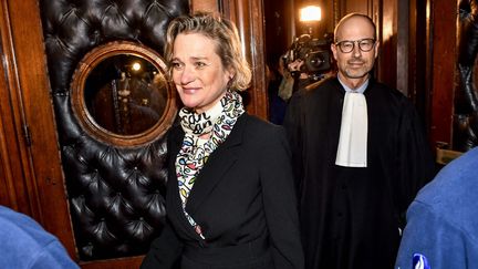 Delphine Boël après une audience à la Cour de cassation belge, vendredi 13 décembre 2019, à Bruxelles (photo d'illustration). (DIRK WAEM / MAXPPP)