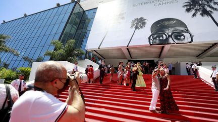 Les marches du Palais des Festivals, à Cannes (Alpes-Maritimes) le 18 juillet 2021 (DYLAN MEIFFRET / MAXPPP)