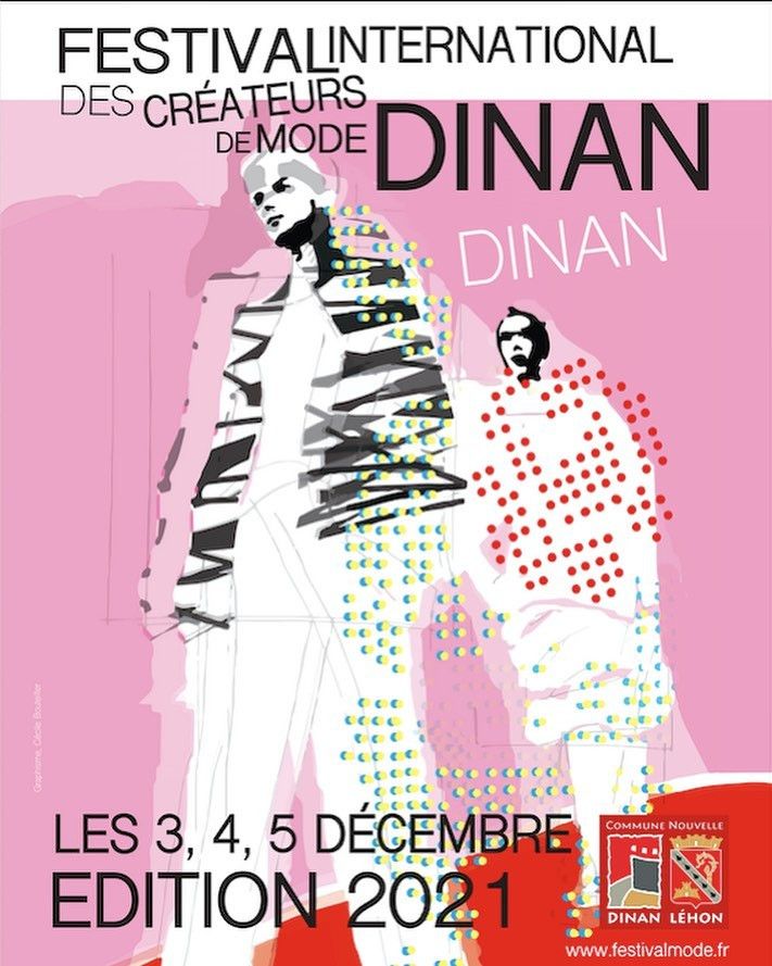 Affiche de l'édition 2021 du Festival international des créateurs de mode de Dinan (Cécile Bouteiller)