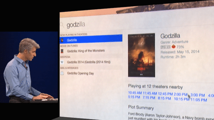 &nbsp; (Démonstration du moteur de recherche Spotlight d'Apple intégrant la technologie Bing de Microsoft)