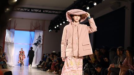 Défilé de la maison chinoise Mukzin automne-hiver 2020-21 à la semaine de la mode de New York, le 6 février 2020, aux États-Unis (JASON MENDEZ / GETTY IMAGES NORTH AMERICA)