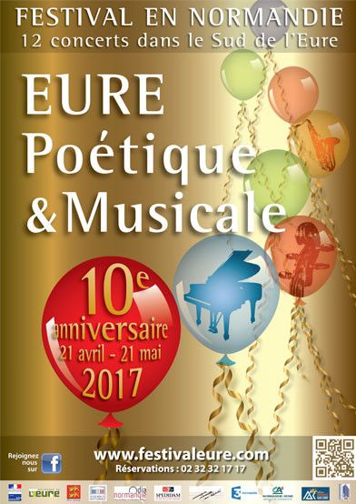 L'Affiche de la dixième édition du Festival "L'Eure Poétique et Musicale"
 (L&#039;Eure Poétique et Musicale)