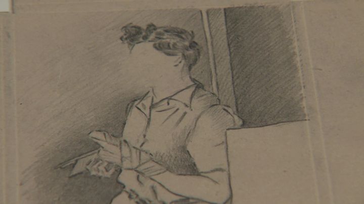 La resistante Jeannette L'Herminier (1907-2007) déportée en 1944 au camp de Ravensbrück dessinait ses camarades de cellule (France 3 Franche-Comté)