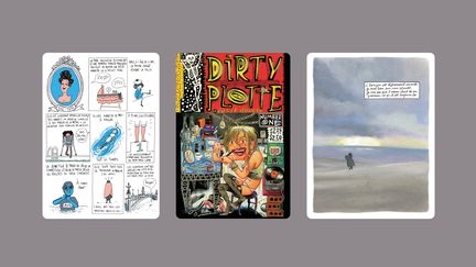 Planches des trois autrices en lice pour le Grand prix 2022 du&nbsp;Festival international de la bande dessinée d'Angoulême (Pénélope Bagieu / Julie Doucet / Catherine Meurisse)