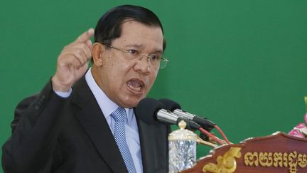 &nbsp; (Pour le Premier ministre, Hun Sen, cette loi serait un moyen de garder la mainmise sur la société civile cambodgienne © MaxPPP)