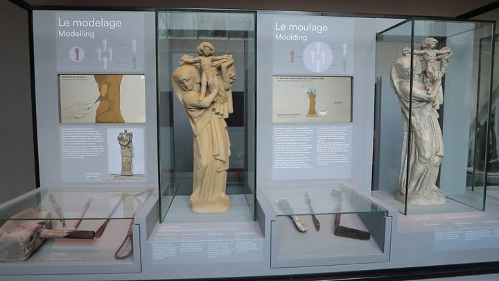 La salle des techniques attenante à l'atelier explique désormais, grâce à des écrans, le processus de fabrication des sculptures (France 3 Ile-de-France)