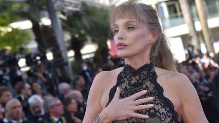 Arielle Dombasle au festival de Cannes, en mai 2016. (LOIC VENANCE / AFP)