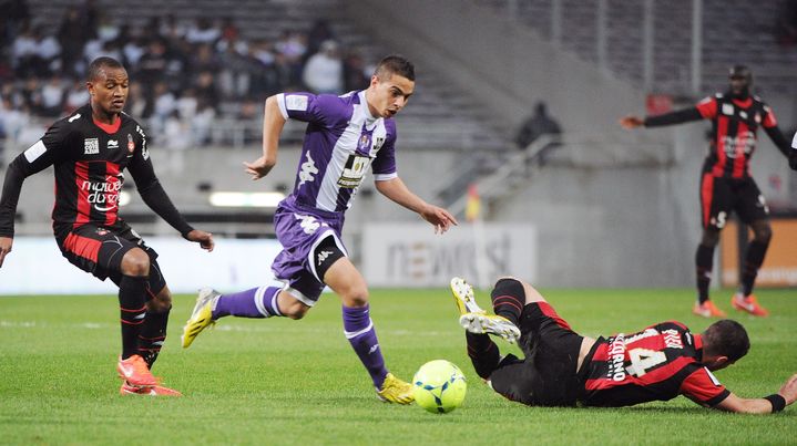 L'attaquant toulousain Wissam Ben Yedder a marqu&eacute; contre Nice, le 6 avril 2013, mais &ccedil;a n'a pas suffi &agrave; assurer la victoire &agrave; son &eacute;quipe, battue 4-3. (PASCAL PAVANI / AFP)