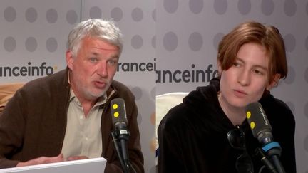 Philippe Broussard and Agathe Bonitzer, guests of Tout public, September 17, 2024 (FRANCEINFO / RADIOFRANCE)