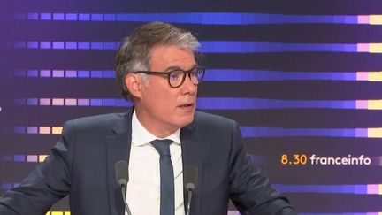 Olivier Faure, premier secrétaire du Parti socialiste, sur franceinfo le lundi 26 août 2024. (FRANCE INFO / RADIOFRANCE)