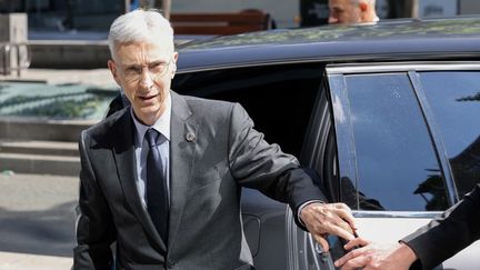 Didier Lallement, le préfet de police de Paris, arrive à une réunion au ministère des Sports, le 30 mai 2022, après les&nbsp;incidents en marge de la finale de la Ligue des champions. (THOMAS COEX / AFP)