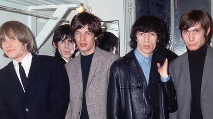 Les Rolling Stones en juin 1964. De gauche à droite : Brian Jones, Keith Richards, Mick Jagger, Bill Wyman et Charlie Watts.
 (Richard Rosser / REX/ SIPA)