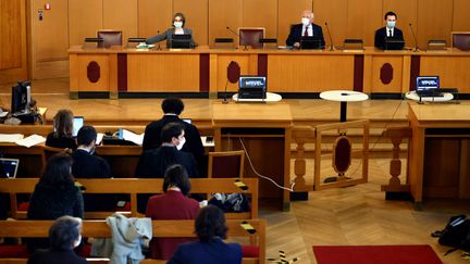 La salle d'audience de "l'Affaire du siècle", à Paris, le 14 janvier 2014. (THOMAS COEX / AFP)