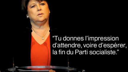 L'ancienne premi&egrave;re secr&eacute;taire du PS, le 13 juillet 2009, dans une lettre ouverte &agrave; Manuel Valls. ( ANGELIKA WARMUTH / EPA / MAXPPP)