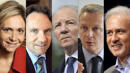 Valérie Pécresse, Frédéric Lefèbvre, Brice Hortefeux, Bruno Le Maire et Georges Tron (AFP)