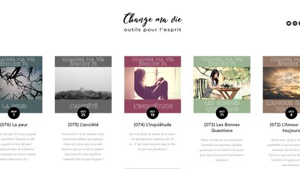 Page d'accueil du site de podcasts "Change ma vie". (CAPTURE D'ÉCRAN "Change ma vie")