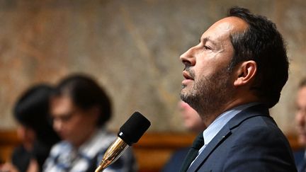 Le porte-parole du Rassemblement national à l'Assemblée nationale le 4 juillet 2023. (EMMANUEL DUNAND / AFP)