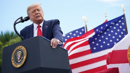 Le président américain Donald Trump en campagne électorale en Floride, le 8 septembre 2020. (MANDEL NGAN / AFP)