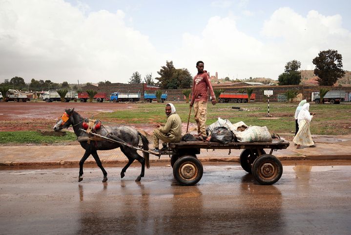 Scène de rue près d'Asmara, capitale de l'Erythrée, le 21 juilet 2018 (REUTERS - TIKSA NEGERI / X03719)