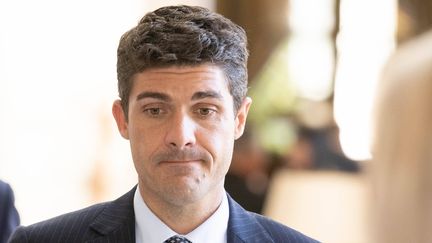 Aurélien Pradié à l'ouverture de la XVIème législature à l'Assemblée nationale, le 28 juin 2022. (JACQUES WITT/SIPA)