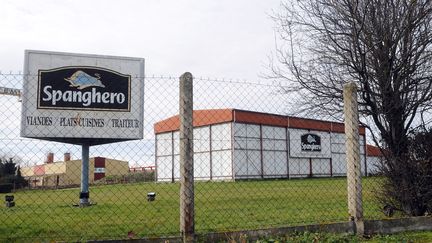 Un entrep&ocirc;t du groupe Spanghero, &agrave; Castelnaudary (Aude), le 10 f&eacute;vrier 2013. (REMY GABALDA / AFP)