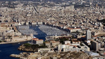 Vue aérienne de la ville de Marseille, en 2008. (PENNANT FRANCK / MAXPPP)