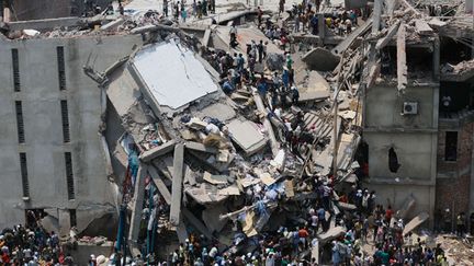 &nbsp; (En avril 2013, 1.138 salariés du textile sont morts dans l'effondrement du Rana Plaza © REUTERS | Andrew Biraj)