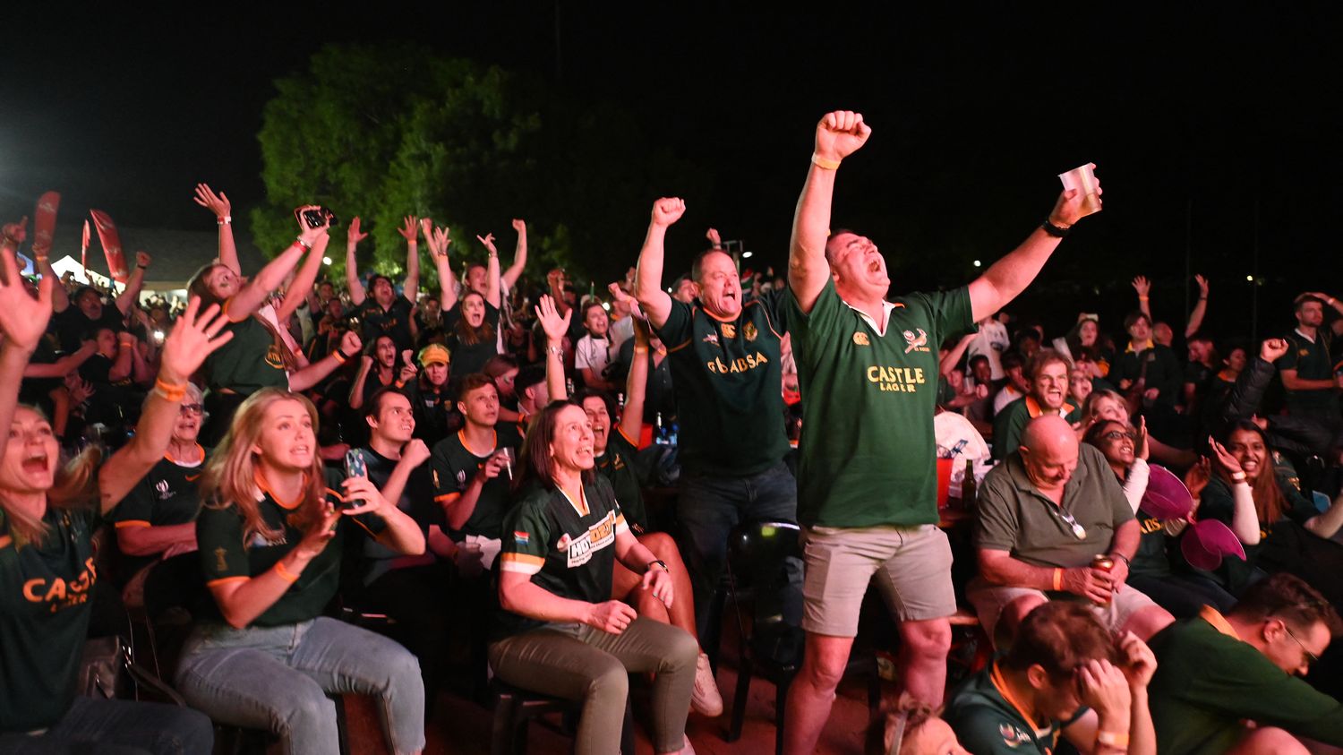 We watched the Rugby World Cup final with South Africa