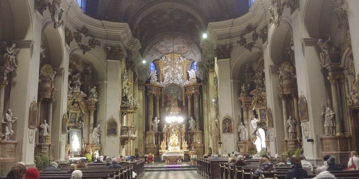 Interior view of the Church of St. John at the Minority Monastery in Brno (EMMANUEL LANGLOIS/FRANCEINFO)