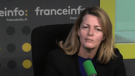 Marie-Anne Barbat-Layani, présidente de la Fédération bancaire française, sur franceinfo le 2 janvier 2017. (RADIO FRANCE / CAPTURE D'ÉCRAN)