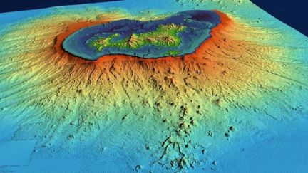 Les recherches menées après l'observation de nombreux séismes au large de Mayotte ont permis de découvrir un volcan sous-marin de 800 m de hauteur. (MISSION MAYOBS)