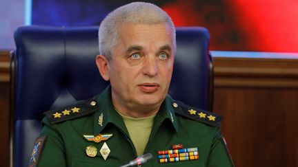 Le&nbsp;colonel général Mikhaïl Mizintsev à Moscou, en Russie, le 20 juillet 2018. (SEFA KARACAN / ANADOLU AGENCY / AFP)