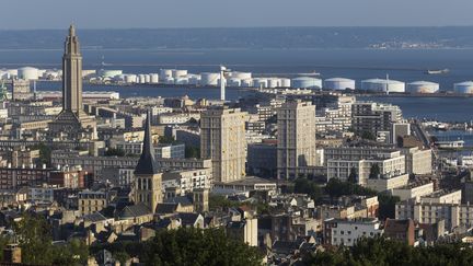 La ville du Havre, au bord de la Manche, a &eacute;t&eacute; lourdement bombard&eacute;e pendant la Seconde Guerre mondiale, puis reconstruite par Auguste Perret entre 1945 et 1964. (SUDRES JEAN-DANIEL / HEMIS.FR / AFP)