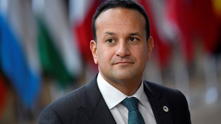 Le Premier ministre irlandais Leo&nbsp;Varadkar à Bruxelles, le 17 octobre 2019. (TOBY MELVILLE / REUTERS)