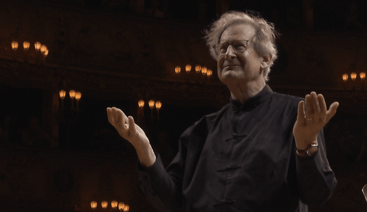 Sir John Eliot Gardiner pendant "L'Orfeo".
 (Culturebox)