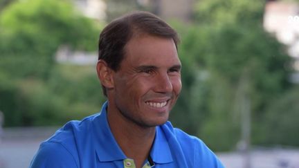 Le joueur de tennis espagnol Rafael Nadal à Paris, lors d'une interview, le 25 mai 2024. (FRANCE 2)