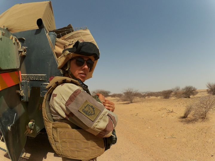 Laurène, médecin de l'armée sur le convoi militaire entre Menaka et Gao au Mali. Mai 2018. (ETAT-MAJOR DES ARMÉES)